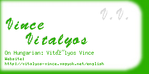 vince vitalyos business card